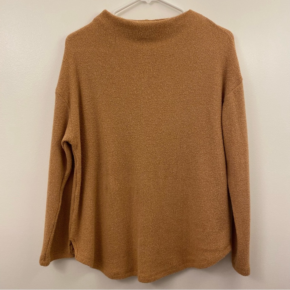 Textured Plush-Knit Funnel-Neck Sweater for Women